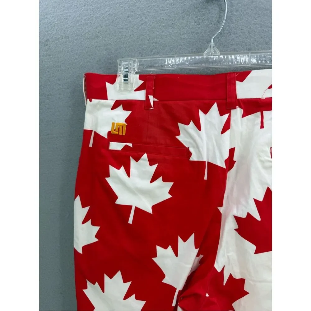 Loudmouth Canada Maple Leaf Men's Heritage Pant Size 36x32 - Picture 4 of 10